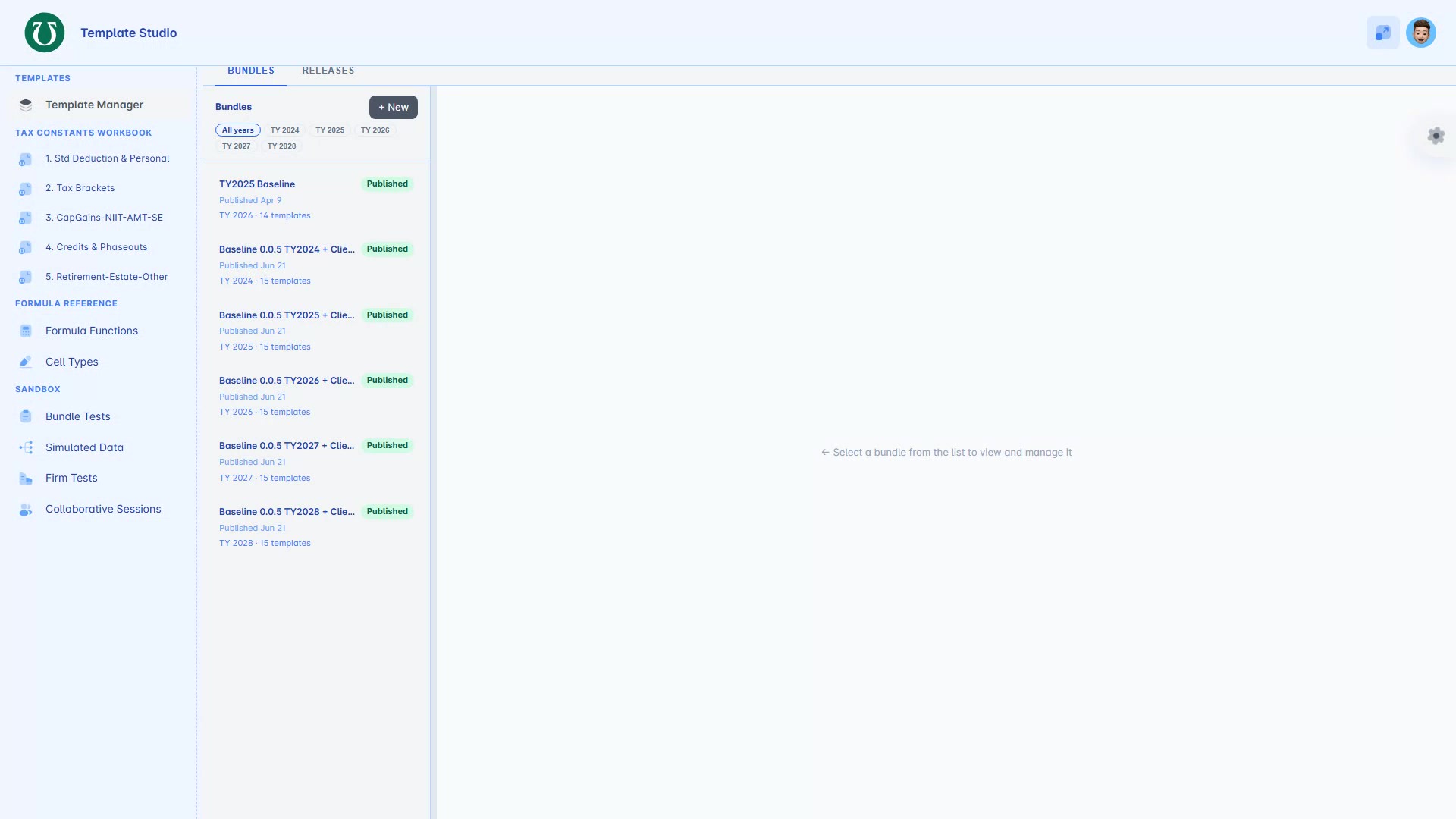 Template Studio published bundles