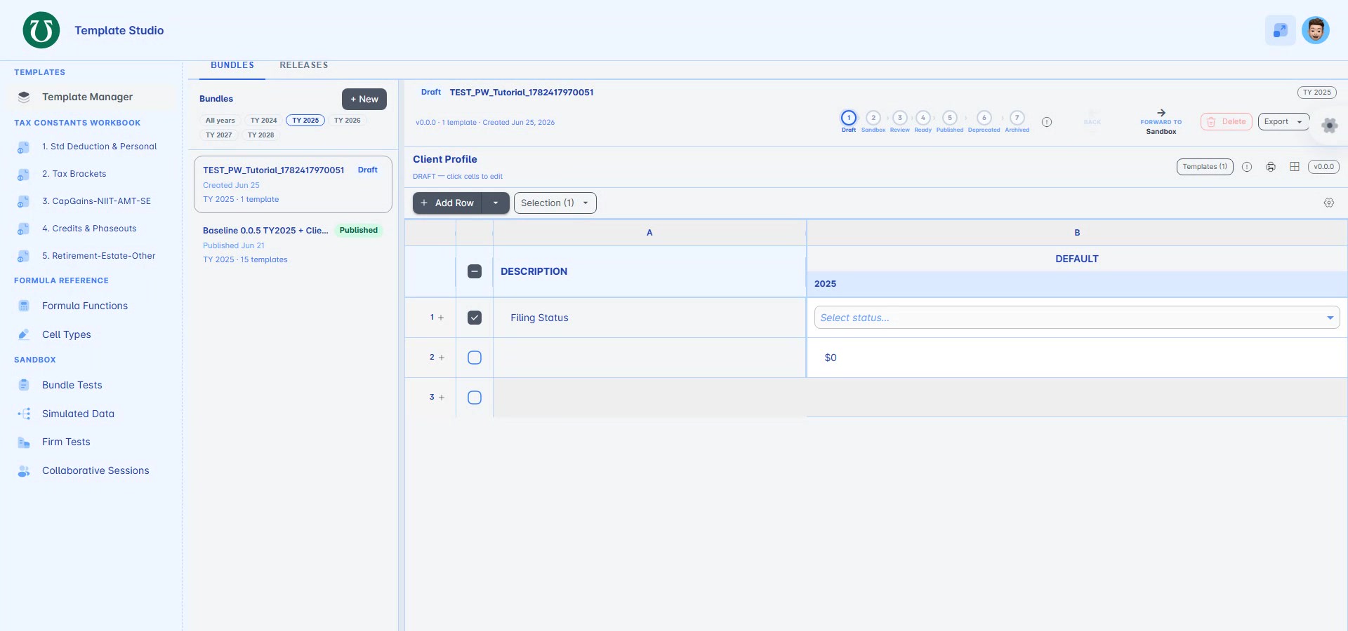 Typed cells in authoring grid
