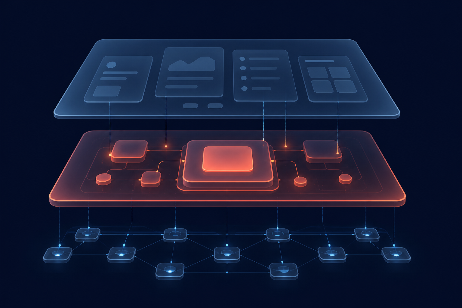 AppAxioms experience, platform, and domain layers